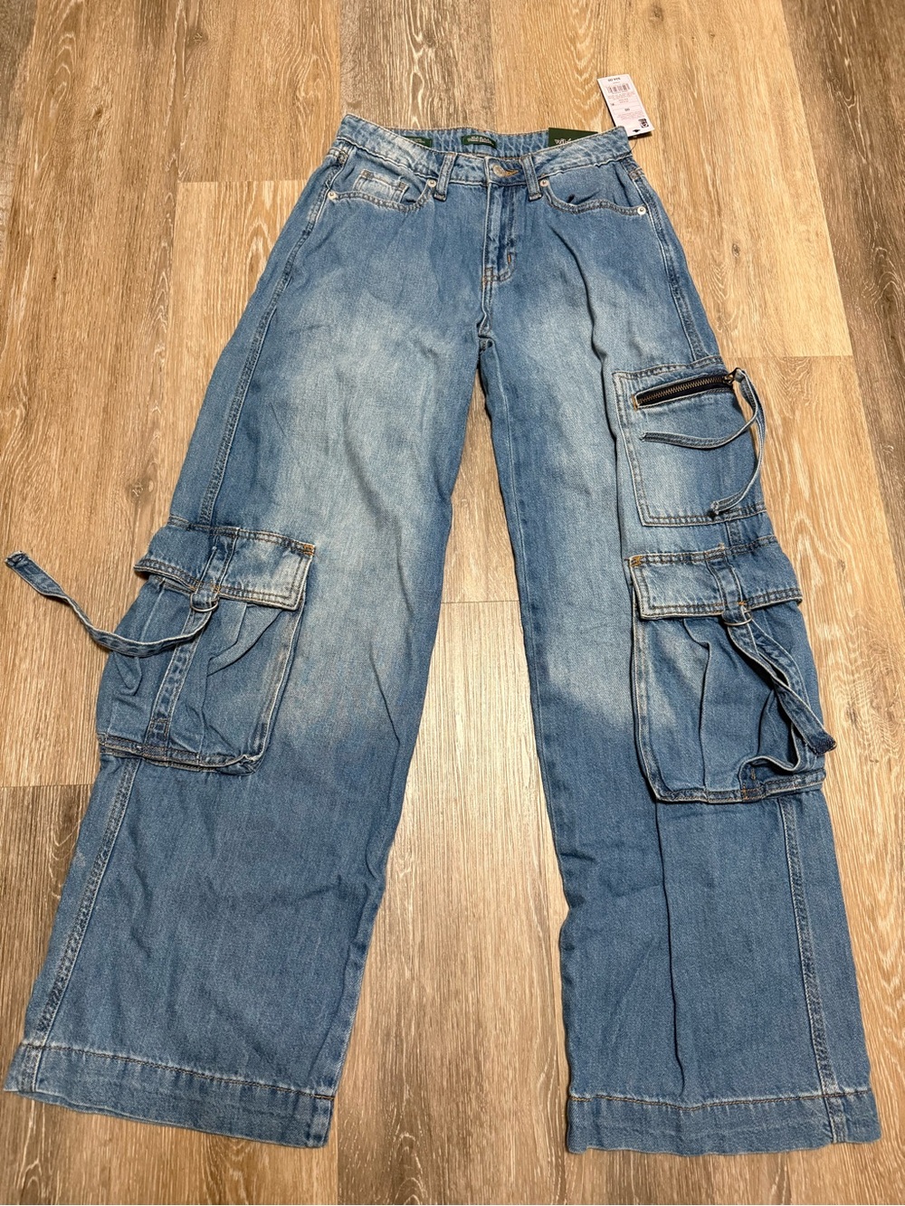 wild fable Light Blue Denim Cargo Jeans